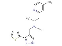 N-methyl-1-(4-methylpyridin-2-yl)-N-{[3-(2-thienyl)-1H-pyrazol-4-yl]methyl}propan-2-amine