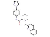 N-[4-(1H-pyrazol-1-yl)phenyl]-1-(2-quinolinylmethyl)-2-piperidinecarboxamide