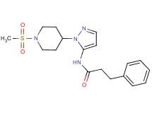 N-{1-[1-(methylsulfonyl)-4-piperidinyl]-1H-pyrazol-5-yl}-3-phenylpropanamide
