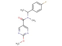 N-[1-(4-fluorophenyl)ethyl]-2-methoxy-N-methylpyrimidine-5-carboxamide