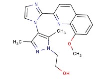 2-{4-[2-(8-methoxyquinolin-2-yl)-1H-imidazol-1-yl]-3,5-dimethyl-1H-pyrazol-1-yl}ethanol