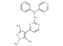 N-[phenyl(4-pyridinyl)methyl]-4-(1,3,5-trimethyl-1H-pyrazol-4-yl)-2-pyrimidinamine trifluoroacetate