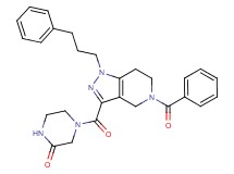 4-{[5-benzoyl-1-(3-phenylpropyl)-4,5,6,7-tetrahydro-1H-pyrazolo[4,3-c]pyridin-3-yl]carbonyl}-2-piperazinone