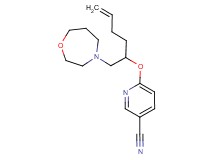 6-{[1-(1,4-oxazepan-4-ylmethyl)pent-4-en-1-yl]oxy}nicotinonitrile