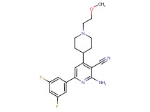 2-amino-6-(3,5-difluorophenyl)-4-[1-(2-methoxyethyl)piperidin-4-yl]nicotinonitrile