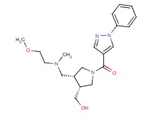 {(3R*,4R*)-4-{[(2-methoxyethyl)(methyl)amino]methyl}-1-[(1-phenyl-1H-pyrazol-4-yl)carbonyl]pyrrolidin-3-yl}methanol