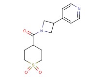 4-{1-[(1,1-dioxidotetrahydro-2H-thiopyran-4-yl)carbonyl]-3-azetidinyl}pyridine