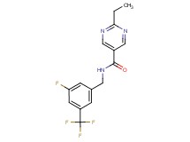 2-ethyl-N-[3-fluoro-5-(trifluoromethyl)benzyl]-5-pyrimidinecarboxamide