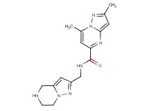 2,7-dimethyl-N-(4,5,6,7-tetrahydropyrazolo[1,5-a]pyrazin-2-ylmethyl)pyrazolo[1,5-a]pyrimidine-5-carboxamide hydrochloride