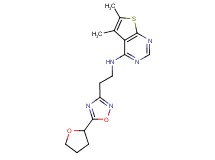5,6-dimethyl-N-{2-[5-(tetrahydrofuran-2-yl)-1,2,4-oxadiazol-3-yl]ethyl}thieno[2,3-d]pyrimidin-4-amine