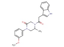 4-(1H-indol-3-ylacetyl)-1-(3-methoxyphenyl)-5-methyl-2-piperazinone