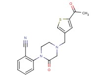 2-{4-[(5-acetyl-3-thienyl)methyl]-2-oxo-1-piperazinyl}benzonitrile