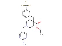 ethyl 1-[(2-amino-5-pyrimidinyl)methyl]-4-[3-(trifluoromethyl)benzyl]-4-piperidinecarboxylate