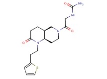 N-{2-oxo-2-[(4aS*,8aR*)-2-oxo-1-[2-(2-thienyl)ethyl]octahydro-1,6-naphthyridin-6(2H)-yl]ethyl}urea