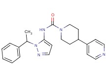 N-[1-(1-phenylethyl)-1H-pyrazol-5-yl]-4-pyridin-4-ylpiperidine-1-carboxamide