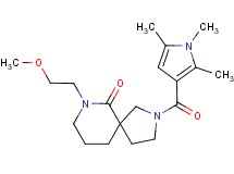 7-(2-methoxyethyl)-2-[(1,2,5-trimethyl-1H-pyrrol-3-yl)carbonyl]-2,7-diazaspiro[4.5]decan-6-one