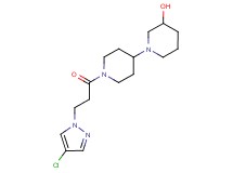 1'-[3-(4-chloro-1H-pyrazol-1-yl)propanoyl]-1,4'-bipiperidin-3-ol