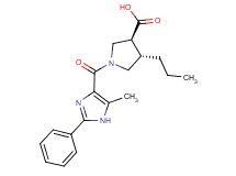 (3S*,4S*)-1-[(5-methyl-2-phenyl-1H-imidazol-4-yl)carbonyl]-4-propylpyrrolidine-3-carboxylic acid