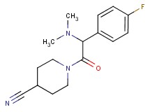 1-[(dimethylamino)(4-fluorophenyl)acetyl]-4-piperidinecarbonitrile