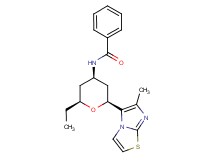 N-[(2S*,4R*,6S*)-2-ethyl-6-(6-methylimidazo[2,1-b][1,3]thiazol-5-yl)tetrahydro-2H-pyran-4-yl]benzamide