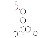 ethyl 1'-{[2-[benzyl(methyl)amino]-6-(3-thienyl)-3-pyridinyl]carbonyl}-1,4'-bipiperidine-3-carboxylate