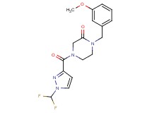 4-{[1-(difluoromethyl)-1H-pyrazol-3-yl]carbonyl}-1-(3-methoxybenzyl)-2-piperazinone