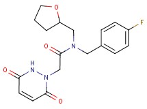2-(3,6-dioxo-3,6-dihydropyridazin-1(2H)-yl)-N-(4-fluorobenzyl)-N-(tetrahydrofuran-2-ylmethyl)acetamide