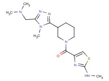 4-[(3-{5-[(dimethylamino)methyl]-4-methyl-4H-1,2,4-triazol-3-yl}piperidin-1-yl)carbonyl]-N-methyl-1,3-thiazol-2-amine