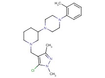 1-{1-[(5-chloro-1,3-dimethyl-1H-pyrazol-4-yl)methyl]-3-piperidinyl}-4-(2-methylphenyl)piperazine