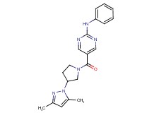5-{[3-(3,5-dimethyl-1H-pyrazol-1-yl)-1-pyrrolidinyl]carbonyl}-N-phenyl-2-pyrimidinamine