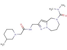 N,N-dimethyl-2-({[(3-methylpiperidin-1-yl)acetyl]amino}methyl)-7,8-dihydro-4H-pyrazolo[1,5-a][1,4]diazepine-5(6H)-carboxamide
