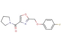2-[(4-fluorophenoxy)methyl]-4-(1-pyrrolidinylcarbonyl)-1,3-oxazole