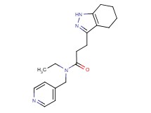 N-ethyl-N-(pyridin-4-ylmethyl)-3-(4,5,6,7-tetrahydro-1H-indazol-3-yl)propanamide