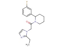 1-[(2-ethyl-1H-imidazol-1-yl)acetyl]-2-(3-fluorophenyl)piperidine