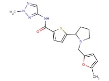 5-{1-[(5-methyl-2-furyl)methyl]-2-pyrrolidinyl}-N-(2-methyl-2H-1,2,3-triazol-4-yl)-2-thiophenecarboxamide