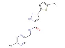 N-[(5-methyl-2-pyrazinyl)methyl]-3-(5-methyl-2-thienyl)-1H-pyrazole-5-carboxamide