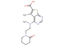 5-methyl-4-{methyl[2-(2-oxopiperidin-1-yl)ethyl]amino}thieno[2,3-d]pyrimidine-6-carboxylic acid