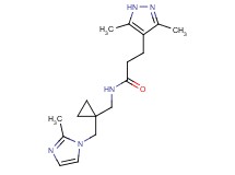 3-(3,5-dimethyl-1H-pyrazol-4-yl)-N-({1-[(2-methyl-1H-imidazol-1-yl)methyl]cyclopropyl}methyl)propanamide