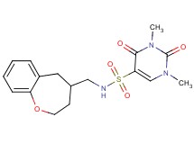 1,3-dimethyl-2,4-dioxo-N-(2,3,4,5-tetrahydro-1-benzoxepin-4-ylmethyl)-1,2,3,4-tetrahydropyrimidine-5-sulfonamide