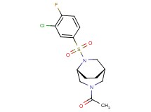 (1S*,5R*)-3-acetyl-6-[(3-chloro-4-fluorophenyl)sulfonyl]-3,6-diazabicyclo[3.2.2]nonane