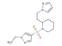 1-[(1-ethyl-1H-pyrazol-4-yl)sulfonyl]-2-[2-(1H-pyrazol-1-yl)ethyl]piperidine