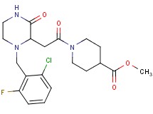 methyl 1-{[1-(2-chloro-6-fluorobenzyl)-3-oxo-2-piperazinyl]acetyl}-4-piperidinecarboxylate