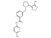3-{[2-(4-methyl-1,2,5-oxadiazol-3-yl)pyrrolidin-1-yl]methyl}-N-(6-methylpyridazin-3-yl)benzamide