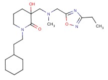 1-(2-cyclohexylethyl)-3-{[[(3-ethyl-1,2,4-oxadiazol-5-yl)methyl](methyl)amino]methyl}-3-hydroxypiperidin-2-one