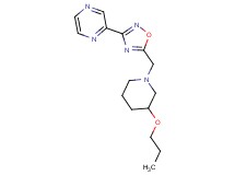 2-{5-[(3-propoxy-1-piperidinyl)methyl]-1,2,4-oxadiazol-3-yl}pyrazine
