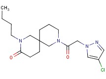 2-butyl-8-[(4-chloro-1H-pyrazol-1-yl)acetyl]-2,8-diazaspiro[5.5]undecan-3-one