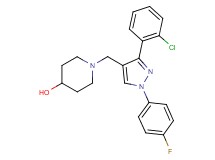 1-{[3-(2-chlorophenyl)-1-(4-fluorophenyl)-1H-pyrazol-4-yl]methyl}-4-piperidinol