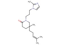 5-methyl-1-[3-(2-methyl-1H-imidazol-1-yl)propyl]-5-(4-methylpent-3-en-1-yl)piperidin-2-one