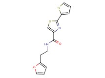 N-[2-(2-furyl)ethyl]-2-(2-thienyl)-1,3-thiazole-4-carboxamide