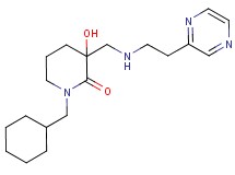 1-(cyclohexylmethyl)-3-hydroxy-3-{[(2-pyrazin-2-ylethyl)amino]methyl}piperidin-2-one